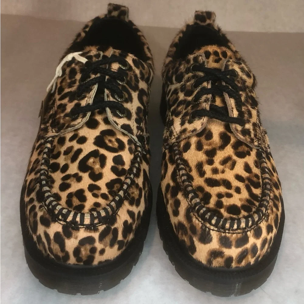 Dr. Martens LOWELL LEOPARD PRINT MOC TOE SHOES MEN’S SIZE 8 / WOMEN 9 No Box